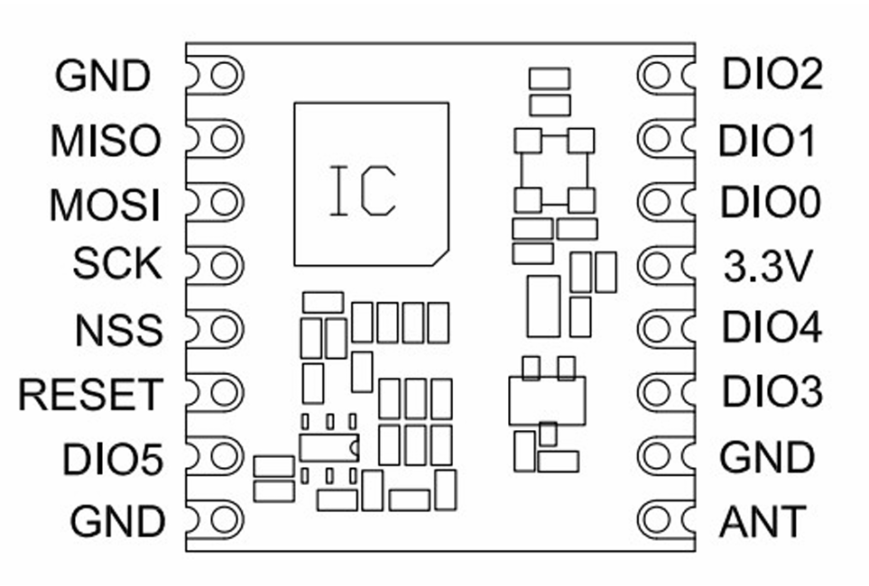 RFM95W Pinout